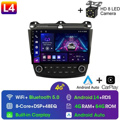 Android 14 Car Radio for Honda Accord 7 2003-2008 GPS Navigation Multimedia Video Player Carplay Android Auto Car Stereo 2 Din
