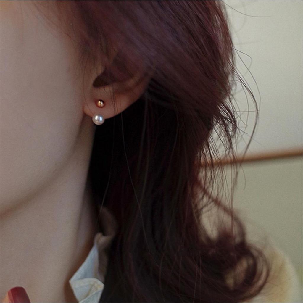 Summer 2024 Light Luxury Freshwater Pearl Gold Earrings for Women