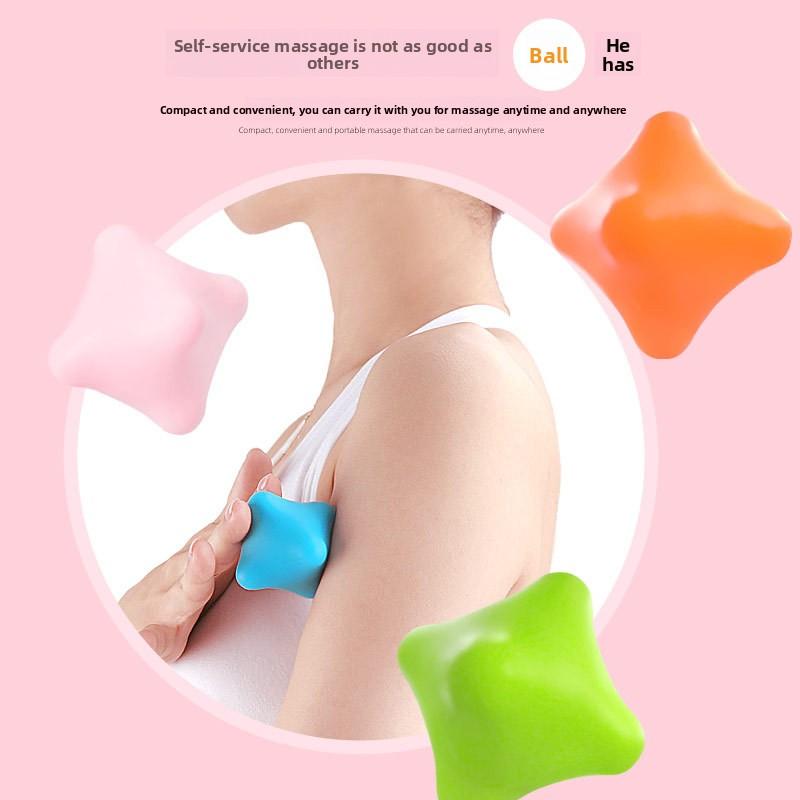 Fitness Massage Press Faszienball Muskelentspannung Silikon Massageball Drehen mit einer Hand Faszienball Silikon Sechskantball