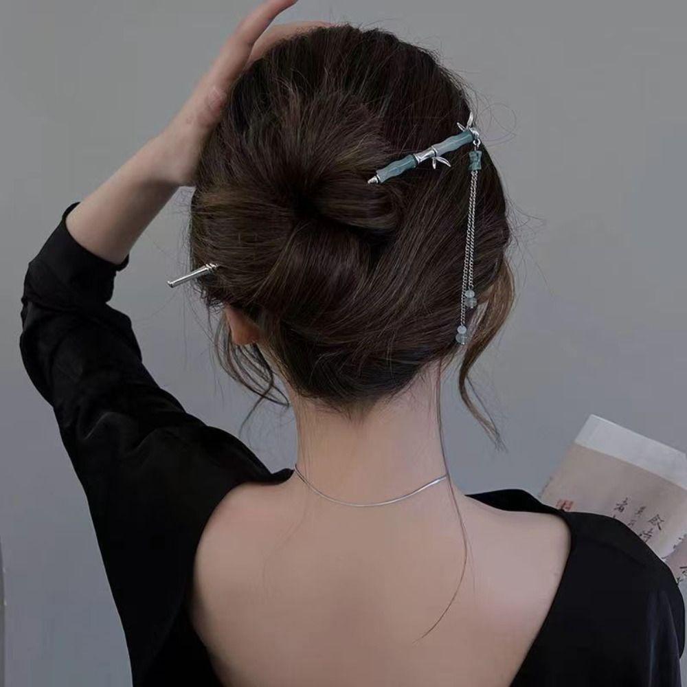 Tassel Hairstyle Design Tool  Hair Stick Hanfu Hair Fork Metal Hairpin Chinese Style Headwear
