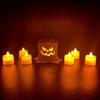 Halloweenská dýňová lampa Dřevěná dekorativní dýňová lucerna pro vnitřní venkovní krb na krbovou římsu Stolní dekorace