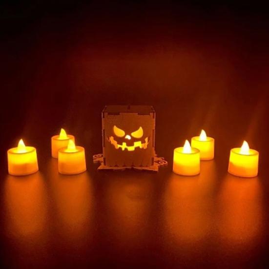 Halloweenská dýňová lampa Dřevěná dekorativní dýňová lucerna pro vnitřní venkovní krb na krbovou římsu Stolní dekorace