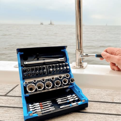 HAZET Bit Ratchet Set 50 Pieces Hazet Blue Drive Angle 6.35mm (1/4") [Regular Japanese Import Product] 2200SC-2