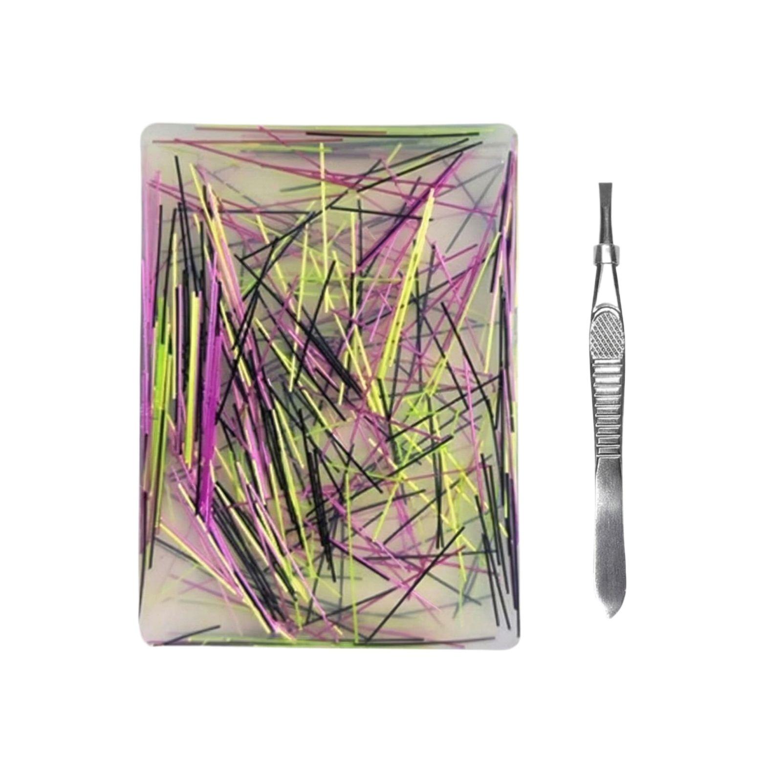 Hair Pulling Pad With Tweezers | Suitable For With Anxiety, ADHD, Trichotillomania | Silicone, Mixed Colors