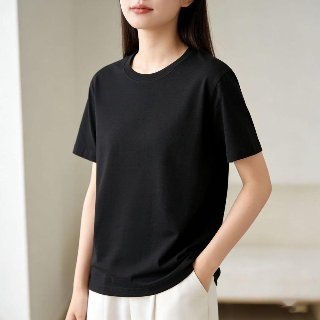 Women's Trendy Multi-color Short Sleeve Slim T-shirt - Comfortable, Soft & Skin-friendly