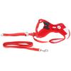 Cat Vest Type Harness with Adjustable Leash Pet EscapeProof Vest Strap for Walking(Red L)