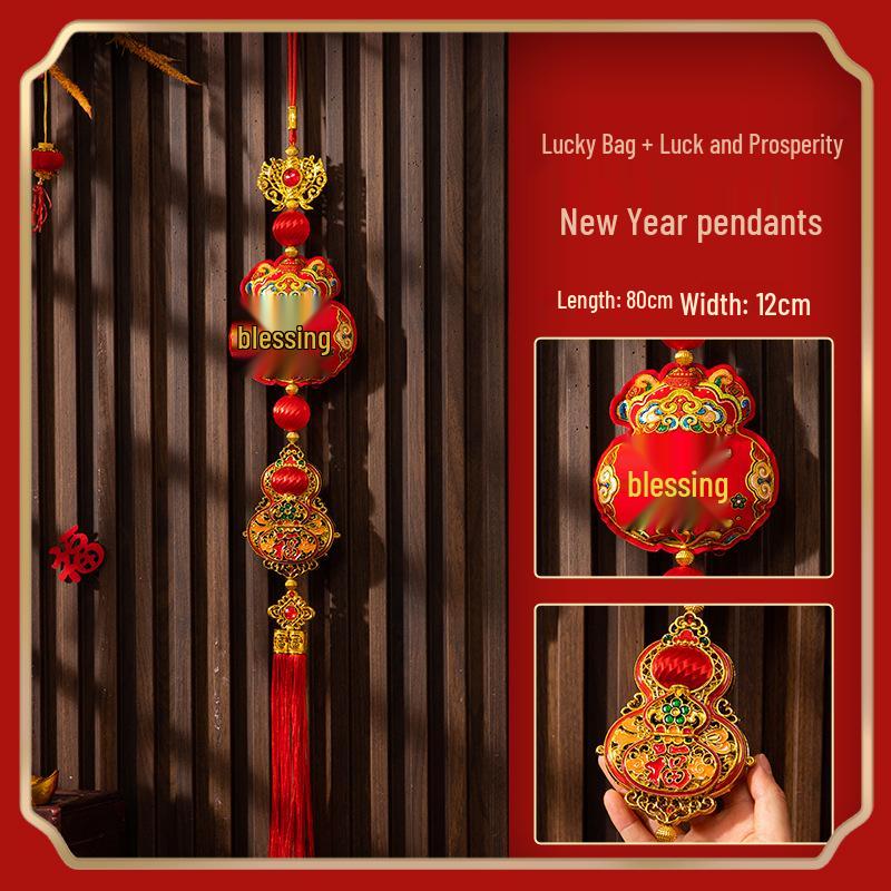 2026 Year of the Horse Chinese Knot Pendant with Fu Character for New Year Living Room Decor