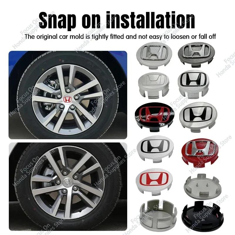 4 Stück 69mm 62mm 58mm Für Honda Auto Radnabenkappen Felgennabendeckel Accord Fit Jazz CRV CRZ City Alice Odyssey Abzeichen Logo Emblem