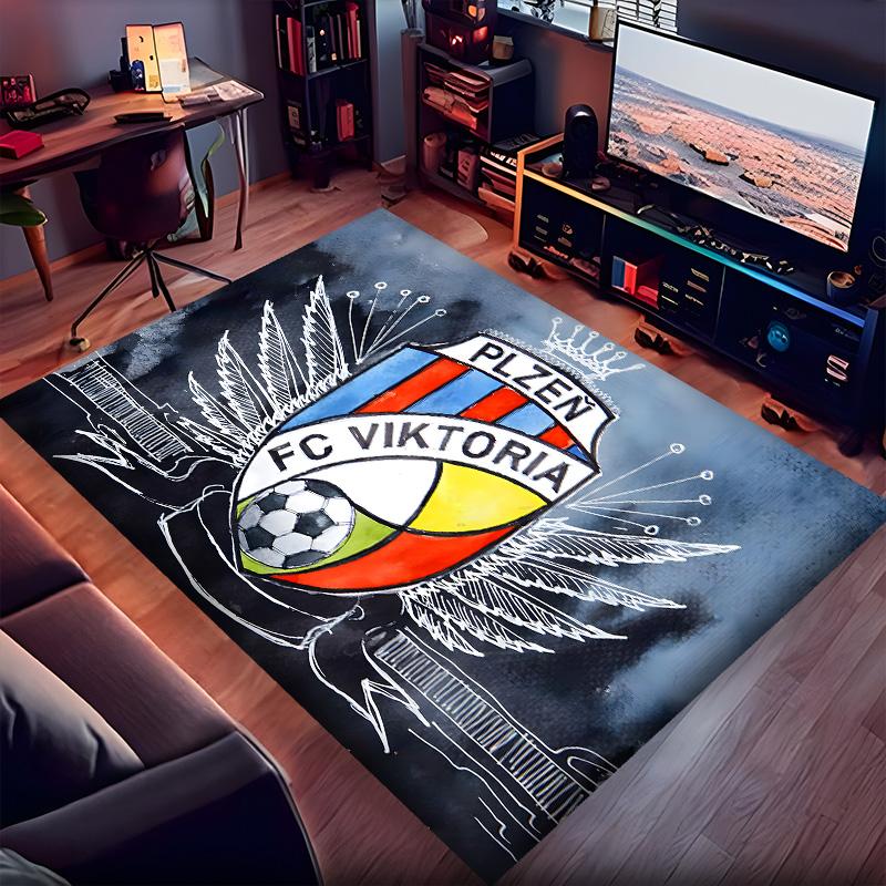 Fc Viktoria Polyester Carpet, Soft Indoor Mat for Office Chair, Living Room, Computer Desk - Decorative Home Office Rug Design