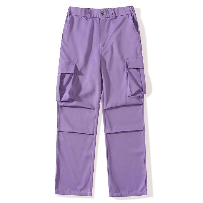 New Solid Color Sports Casual Overalls Men's Trousers Multi-pocket Assault Pants