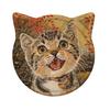 1/6Pcs Cartoon Cat Themed Ceramic Drink Coasters Water Absorbent Fantasy Atmosphere Coasters Home Kitchen Decor