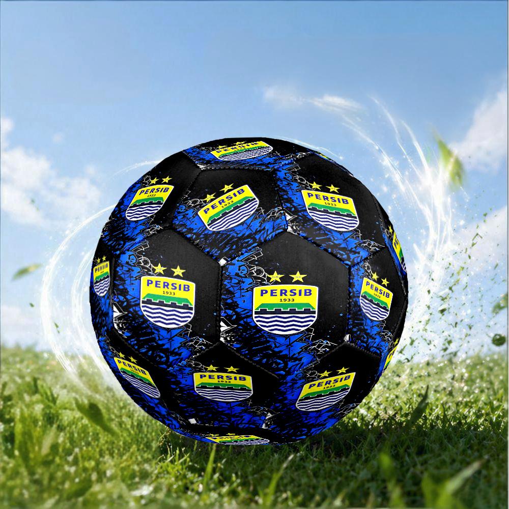 Persib Bandung Football Crest Size 5 Soccer Ball,Indoor/Outdoor Suitable for Training Matches Tournaments Practice Games Perfect Gift for Fan
