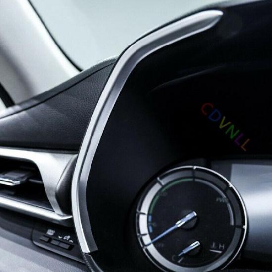 For Toyota Highlander 2020-2023 Matte Silver ABS Dashboard Instrument Cover Trim