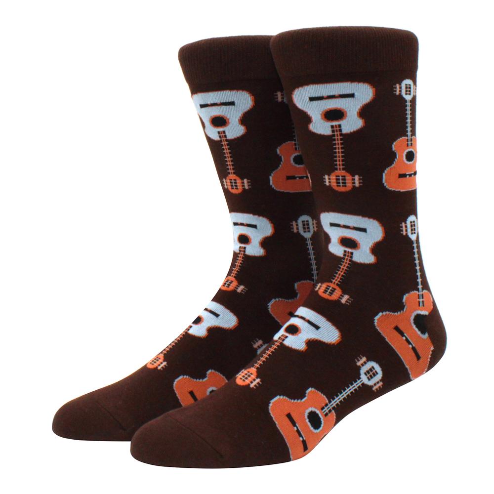 brand new men's socks colorful combed cotton crew socks Jacquard striped knee high socks for Funny men business casual dress