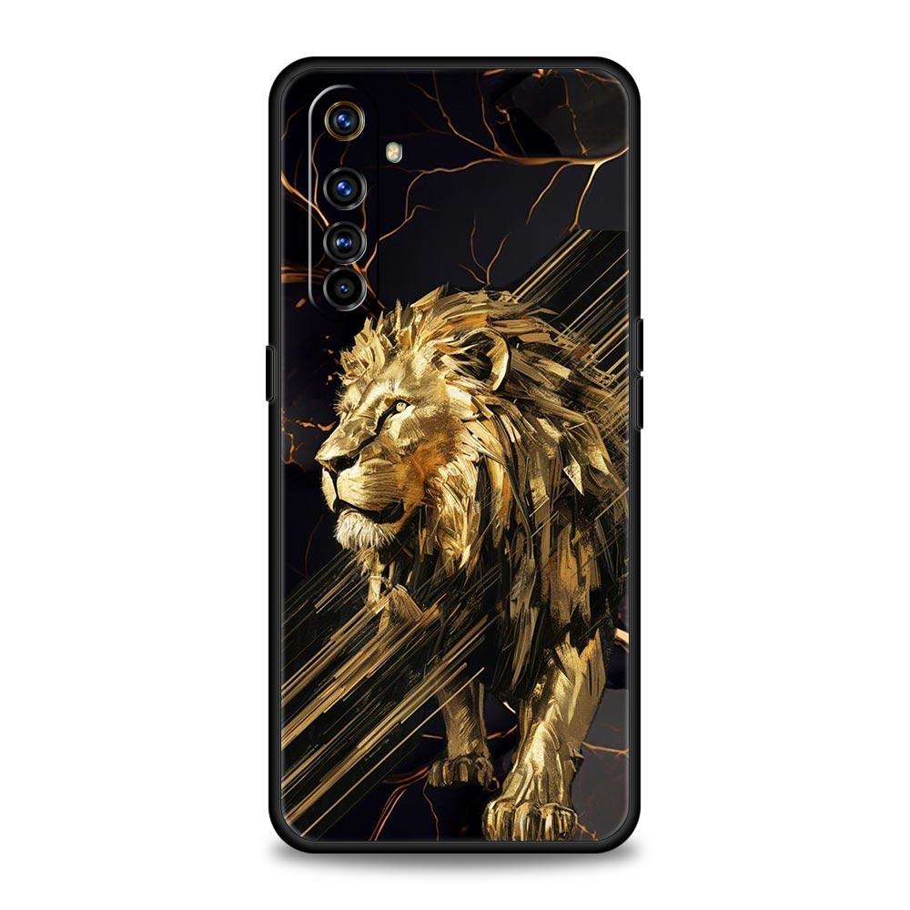 

Cross Pattern Bicolor Lion Soft TPU For Realme 13 12 11 10 9 Pro Plus GT3 GT2 C21 C25 C35 C53 C55 C67 Pro 5G Phone Case Cover 12 Plus 5G