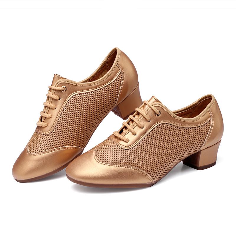 Scarpe da ballo moderne in pelle Scarpe da ballo valzer tango jazz da donna con tacco basso Scarpe casual con suola in gomma