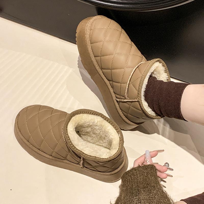Snow boots women's winter velvet thickened short boots children's 2025 new women's shoes waterproof, non-slip and warm cotton shoes