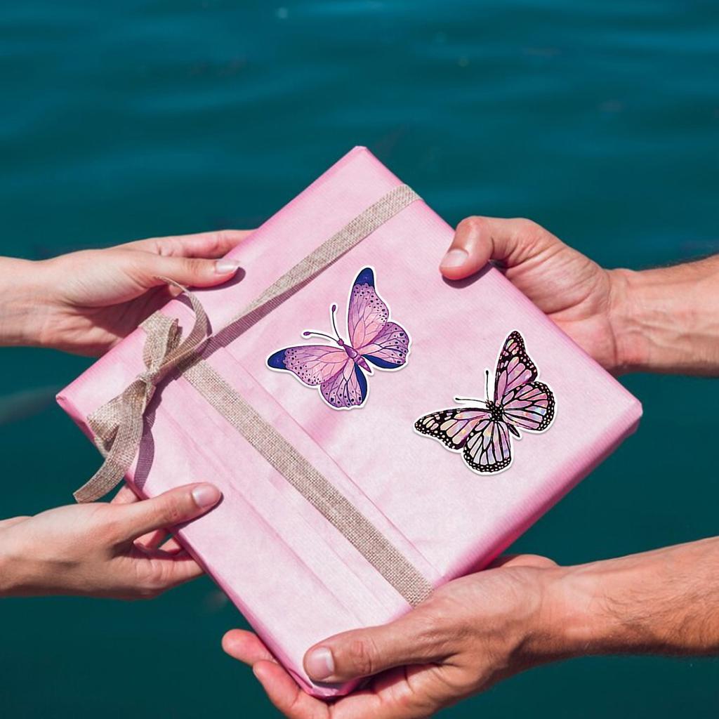 500Pcs Flower Butterfly Sticker Decorative Wrapping Sticker For Kid Adult Craft Scrapbooking Packaging Embellishments