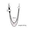 Y2KRetro Layered Pendant Pant Chain Women Man Keychains for Egirl eBoy Harajuku Metal Punk Rock Hip Hop Waist Chain Wallet Chain