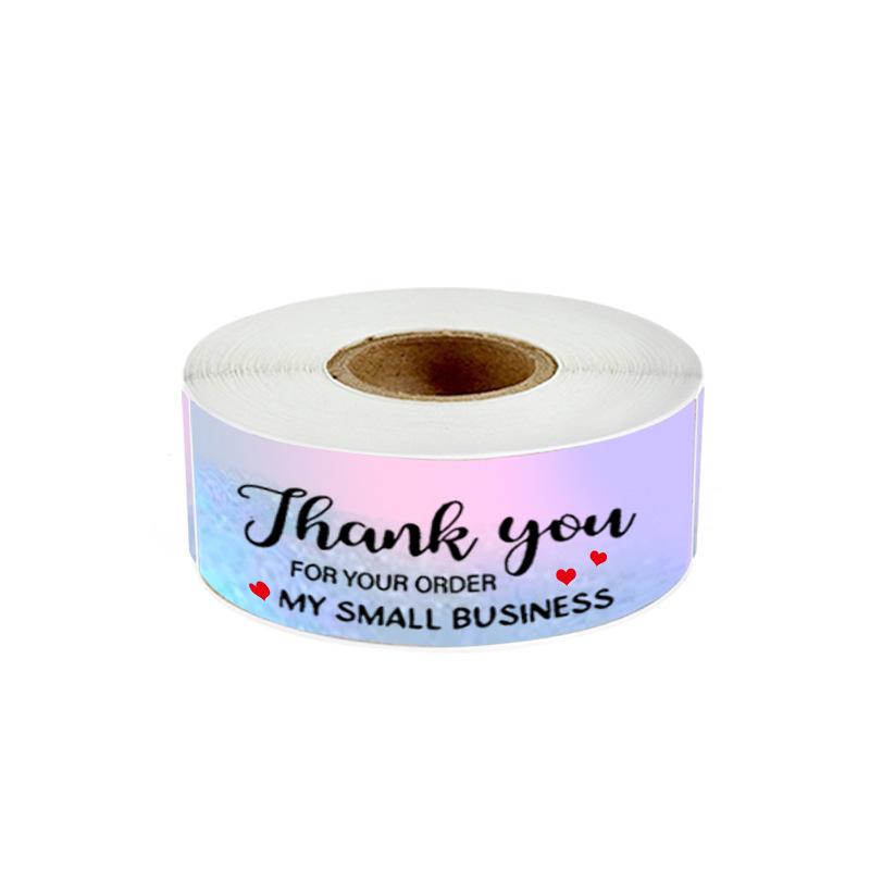 120pcs Thank You for Your Order Stickers 7.5*2.5cm Rectangular Adhesive Seal Labels for Small Business, Handmade Goods, Bakeries