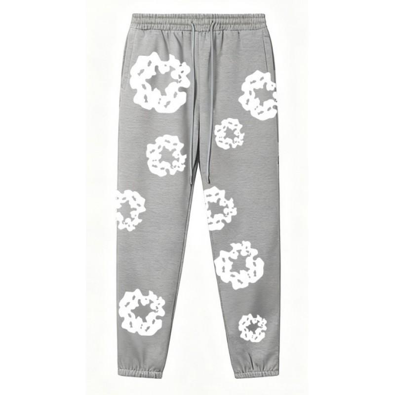 Set Felpa Streetwear Donna Stampa Kapok Vestibilità Larga Manica Lunga Outfit Casual