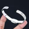 Natural Purpurite Gemstone Bangle Adjustable 925 Sterling Silver For Girls