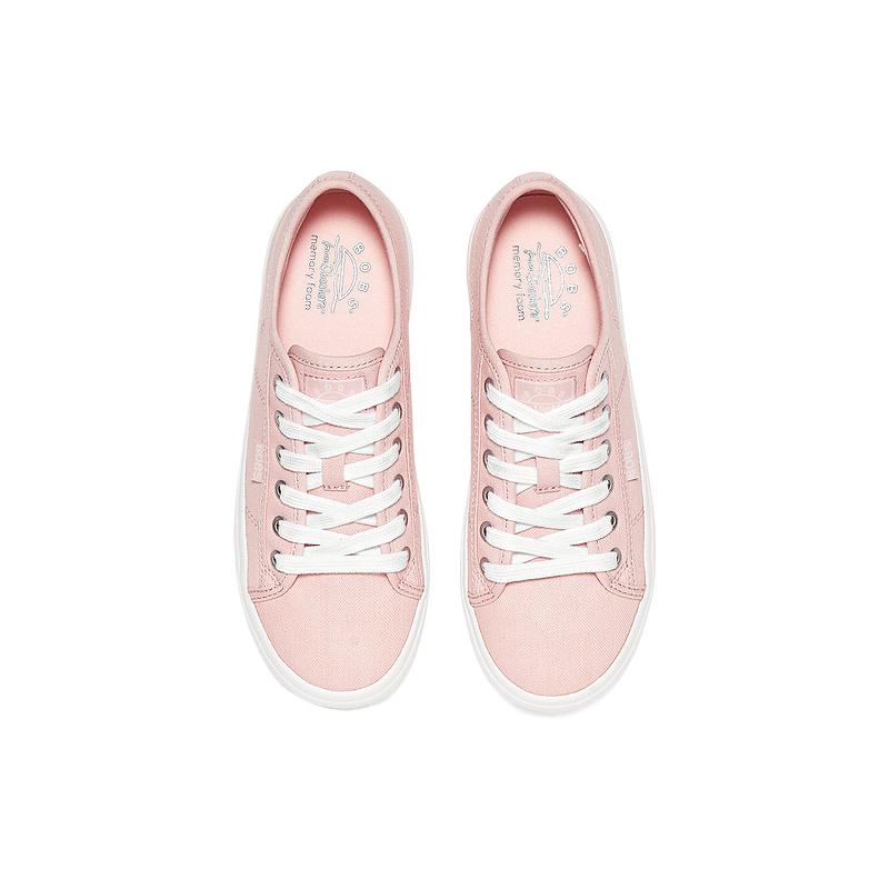 Skechers Bobs Comode Scarpe Basse in Tela da Donna Sneakers Rosa Nude 114664-BLSH