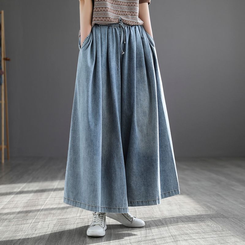 

Daile Винтажный Хлопок Весна Шнуровка Свободный Артистичный Blue All yards