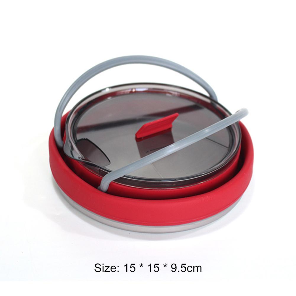 Camping Water Kettle Portable Collapsible Tea Boiling Water Pot with Handle Tableware for Camping Travel Self-Driving Essentials