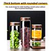 Coffee Bean Glass Sealed Jar Tea Coffee Powder Spice Sealed Storage Jar Acacia Wood Lid Glass Jar