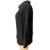 Autumn Winter Solid Color Plus Size Women's Top V-neck Long Sleeved Pit Stripe Brushed T-shirt Loose Fit