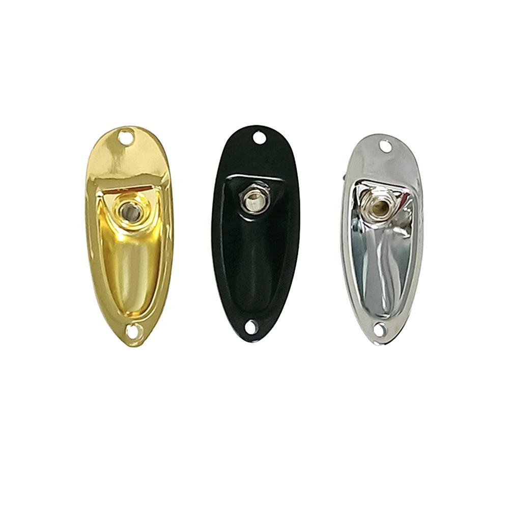 Replacement For Guitar Jack Plate Boat Shaped Audio Connector Socket Panel