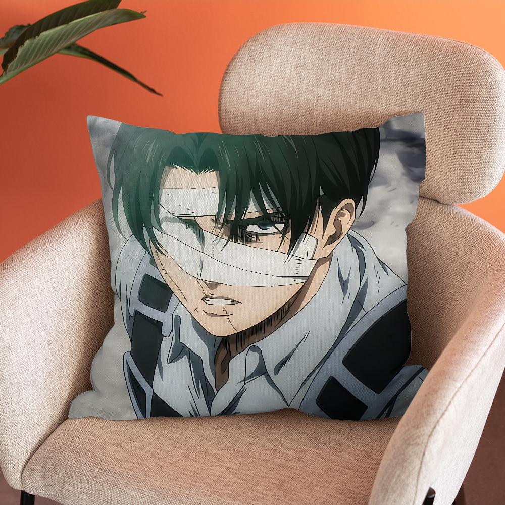 Levi Ackerman Anime Kissenbezug Weiche Kissenbezüge für Bauernhaus Sofa Dekor Heimdekorationen und Schutz Kissenbezug