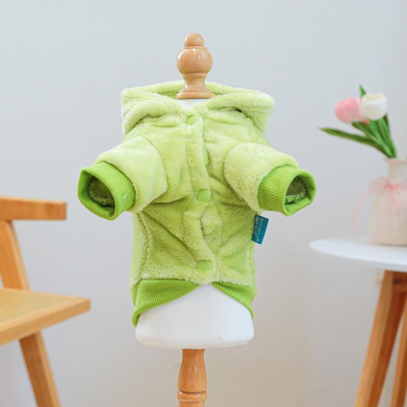 Pet Circle Dog Costume Warm Fleece Jacket Small Breed Puppies Winter Cute Dinosaur Themed Two-Leg Outfit
