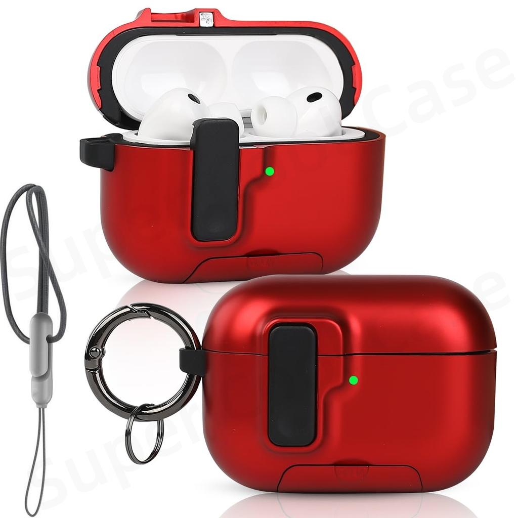 For AirPods Pro 3 Case with Secure Lock For AirPods Pro 3rd Generation Case Protective Cover with Phone Stand For AirPods Pro 3