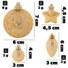 Christmas Baubles Shatterproof Christmas Tree Bauble Ornaments Gold Set 60 Pcs