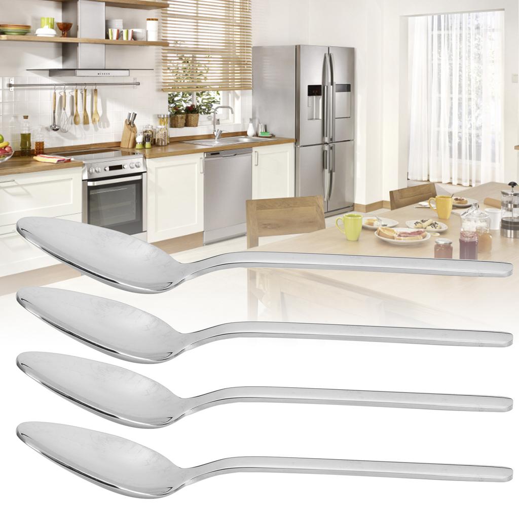 12 st Förtjockade Kaffeskedar 316 Rostfritt Stål Spegelpolering Dessertsked PresentförpackningJ13421/04