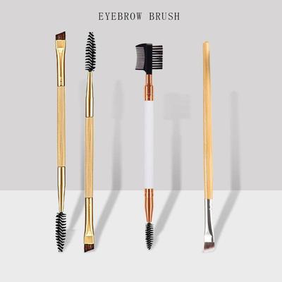 Make-up Pinsel Set Doppelseitig Holzgriff Augenbrauenkamm Verblenden Eyeliner Pinsel Wimpernapplikator Pincel Beauty Kosmetik Werkzeug