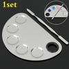 Stainless Steel Palette  Watercolor Paints Makeup Face Palette Spatula Foundation Mixing Paints Oil Paints Palette