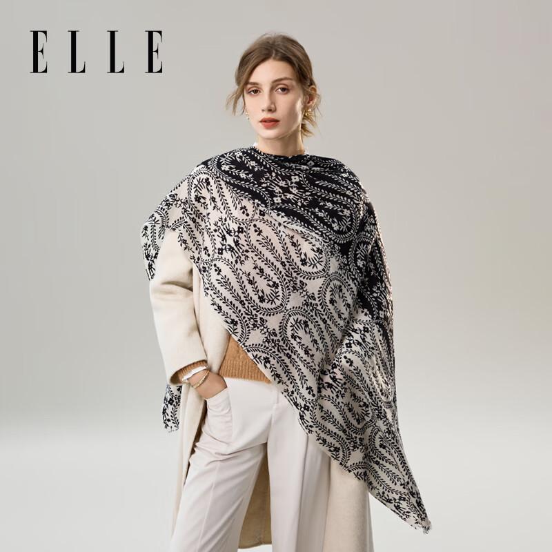ELLE Women's 100% Pure Wool Scarf & Shawl Gift Box