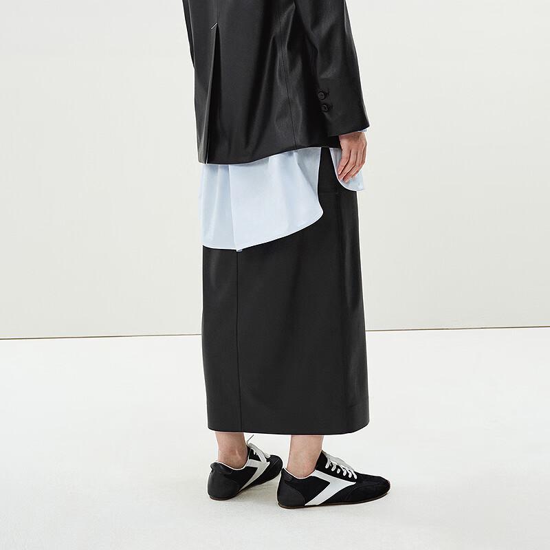 LESS 2025 Spring Straight Casual Long Skirt