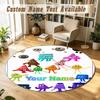 Round Rug Custom NameAlphablocks Pattern Non Slip Carpet Home Floor Decor