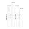 Vintage Dinnerware Set Stainless Steel Silver Flatware Knife Fork and Spoon Serving Utensils Set high-end retro acrylic