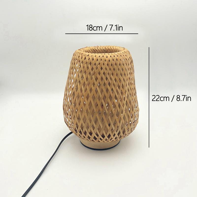 

Bamboo Woven lamp Simple Bedroom Study Table Lamp Bedside Table Lamp Bamboo art Warm Decoration Desktop Decoration Table Lamp