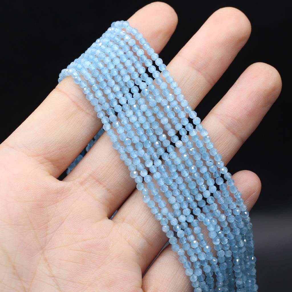 Naturstein facettierte Perlen Opal Isolation Perlen Charms für Schmuckherstellung DIY Halskette Armband Ohrringe Zubehör Größe 3 mm