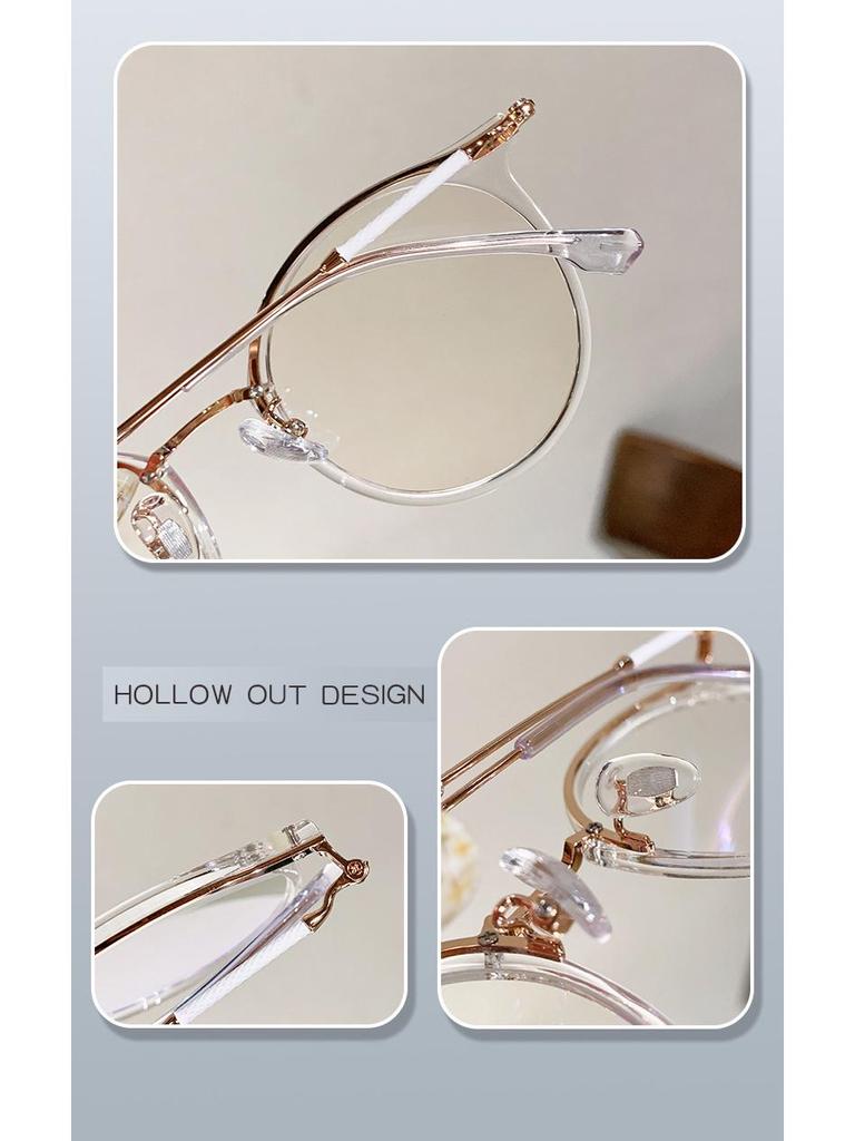 TR90 Women's Slimming Anti-Blue Light Glasses Frame, Prescription-Ready for Students