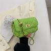 Ielgy High-End Fashion Chain Diamond Texture Small Square Bag