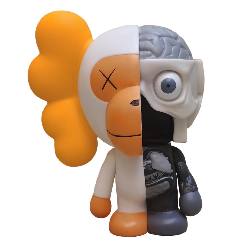 Kaws Semi-Dissected Bear Figure Ornament - Trendy Decorative Toy for Living Room Collection Gift