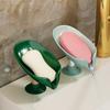 Leaf Shape Soap Holder Suction Cup Tray Drying Rack For Shower Sponges Drain Container Kitchen Bathroom Accessories