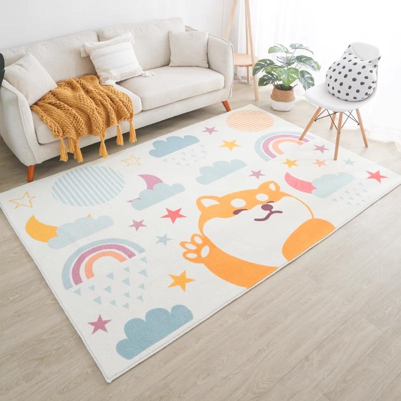 Modern Cartoon Space Rocket Carpet Living Room Carpet Children Room Crawling Rug Kitchen Bathroom Hallway Non-slip Floor Mat